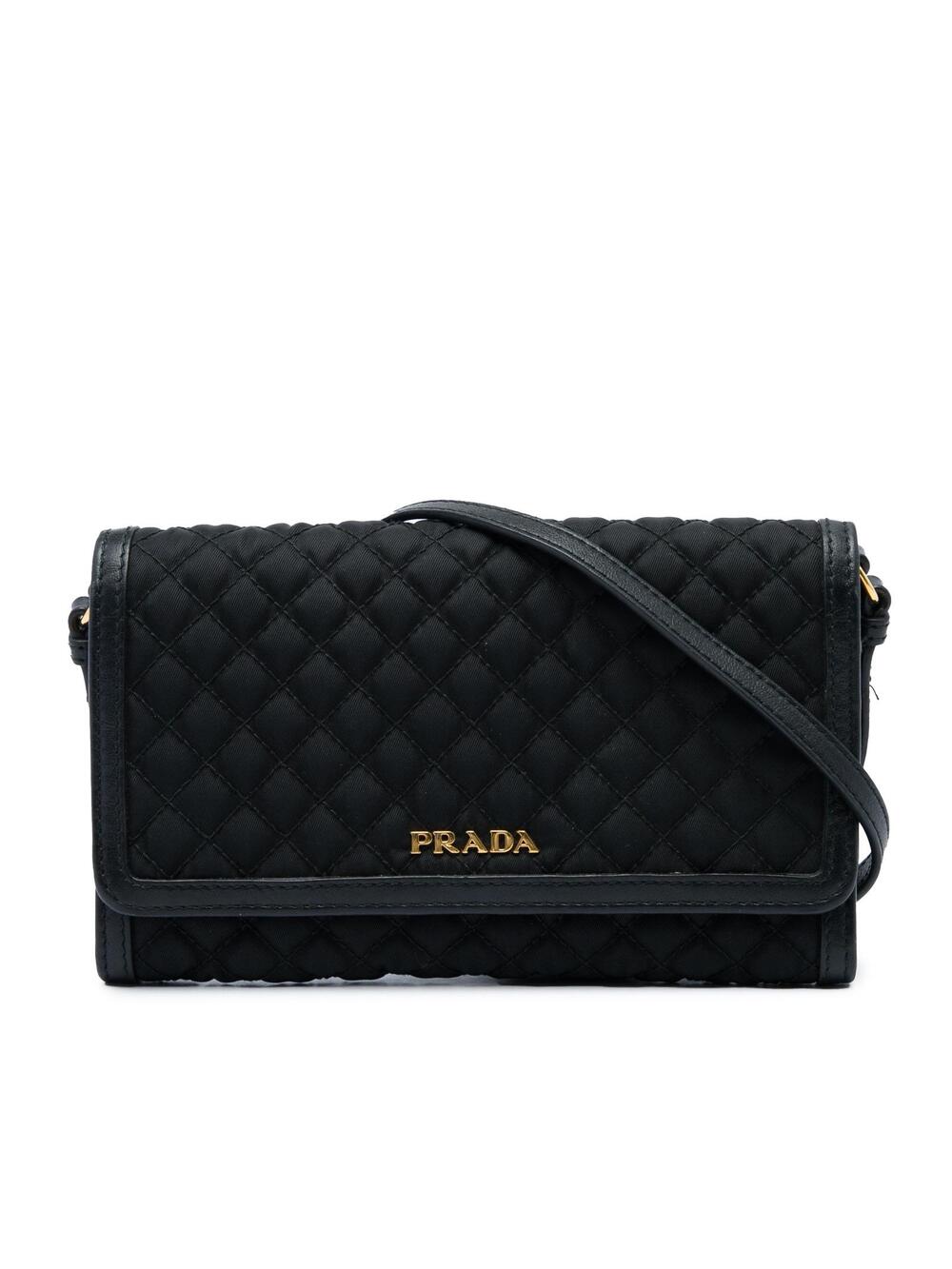 Prada Impuntu Tessuto Wallet On Strap #374314P55B